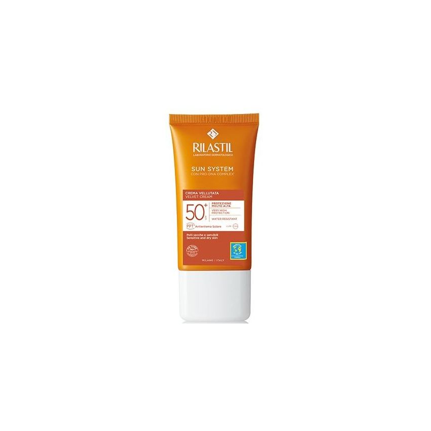 Rilastil Sun Velvet Touch Crema per il Viso con SPF50+ - 50ml