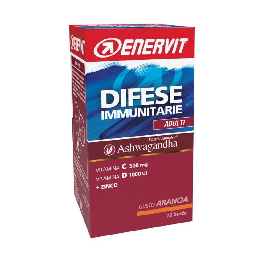 Enervit Gusto Arancia - Supporto Immunitario per Adulti, 12 Buste