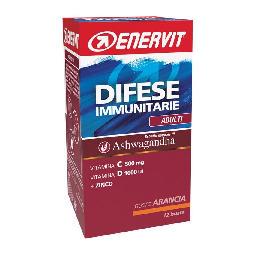 Enervit Gusto Arancia - Supporto Immunitario per Adulti, 12 Buste