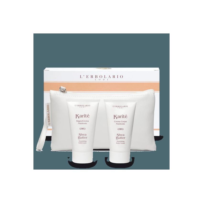 L'Erbolario Kit Bellezza con Pochette: BagnoCrema Karitè e Crema Corpo