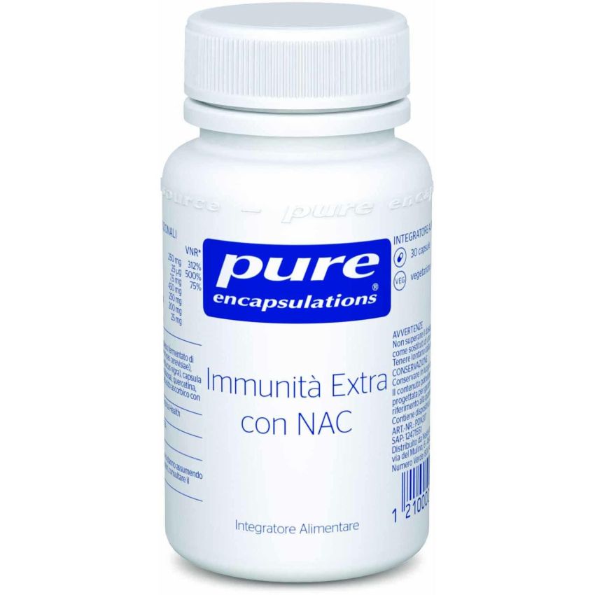 Pure Encapsulations Extra Immunity Support con NAC - 30 Capsule