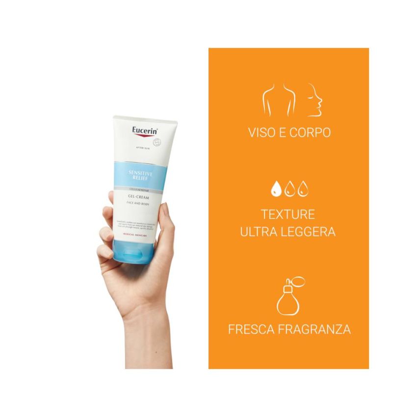 Eucerin Crema-Gel 200ml di Soccorso per Pelle Sensibile Dopo Sole