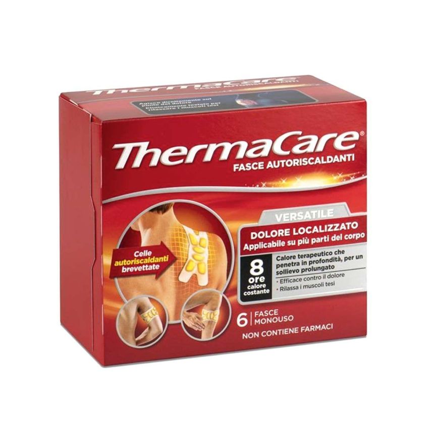 Thermacare Fasce Autoriscaldanti Versatili, Confezione da 6 Pezzi