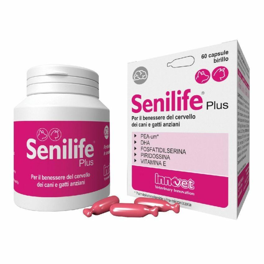 Senilife Plus Capsule Avanzate per Cani e Gatti Anziani - Confezione da 60