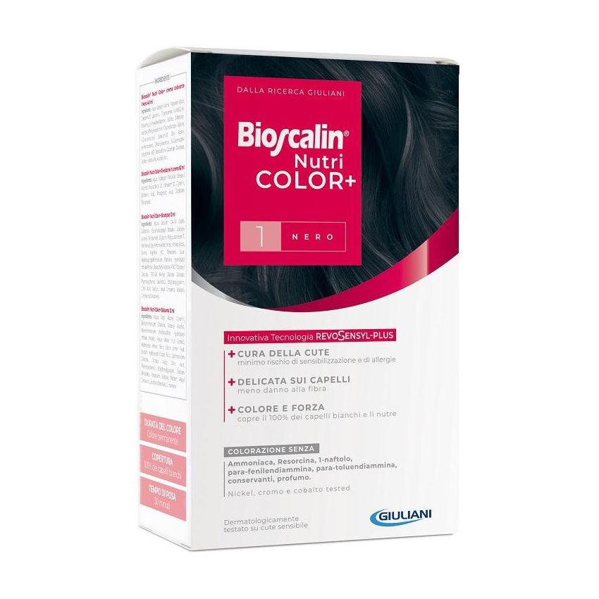 Bioscalin Nutricolor Plus Tinta Permanente per Capelli Nero Intenso 1