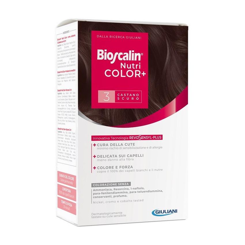 Bioscalin Nutricolor Plus - Colorazione Permanente per Capelli Castano Scuro - 3