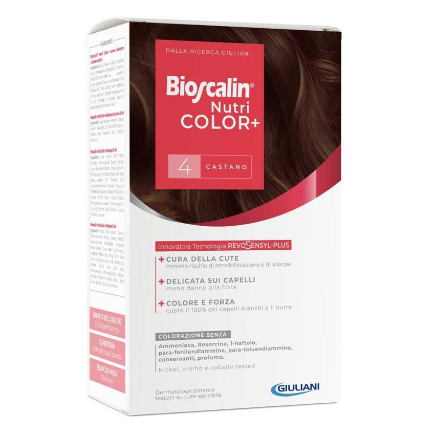 Bioscalin Nutricolor Plus - Colorazione Capelli Permanente Castano N.4