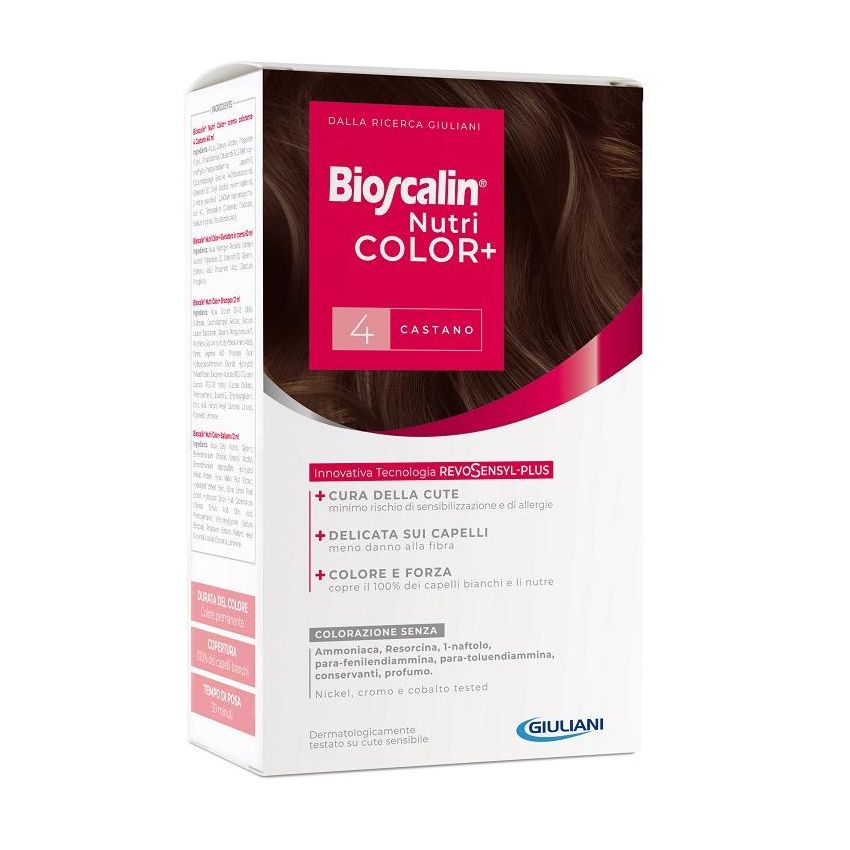 Bioscalin Nutricolor Plus - Colorazione Capelli Permanente Castano N.4