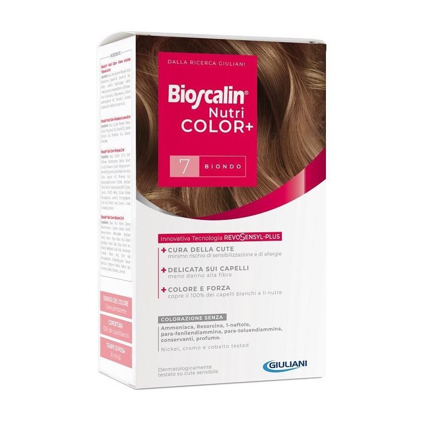 Bioscalin Nutricolor Plus - Tinta Permanente per Capelli, Colore: 7 Biondo