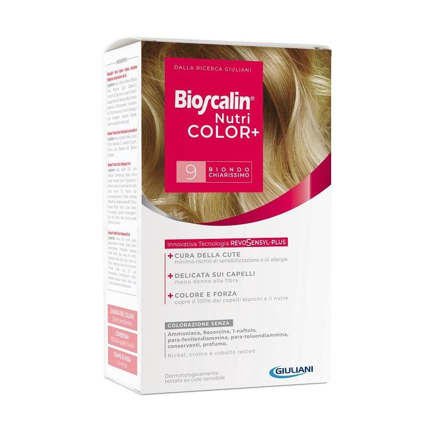 Bioscalin Nutricolor Plus - Colorazione Permanente Capelli Biondo Chiarissimo 9