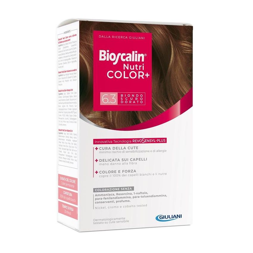 Bioscalin Nutricolor Plus - Tinta Capelli Permanente Biondo Scuro Dorato 6,3