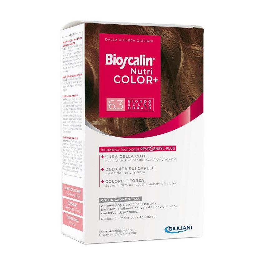 Bioscalin Nutricolor Plus - Tinta Capelli Permanente Biondo Scuro Dorato 6,3