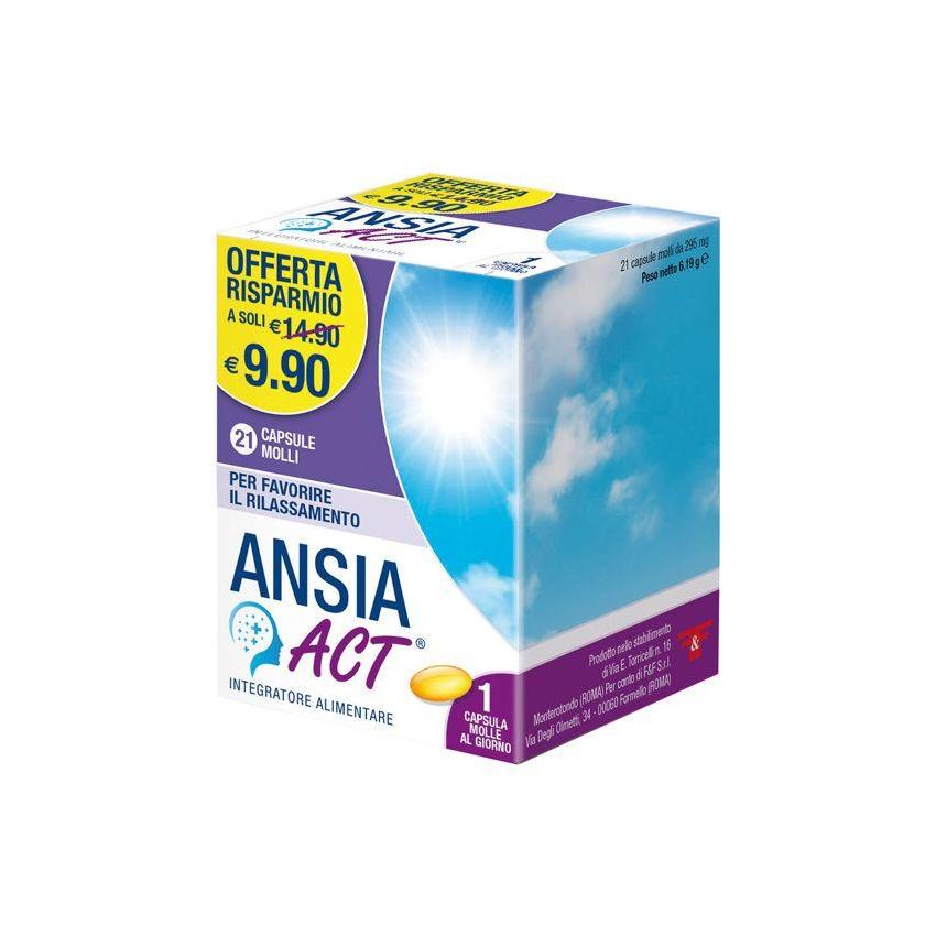 AnsiaAct - 21 Capsule per il Controllo dell'Ansia