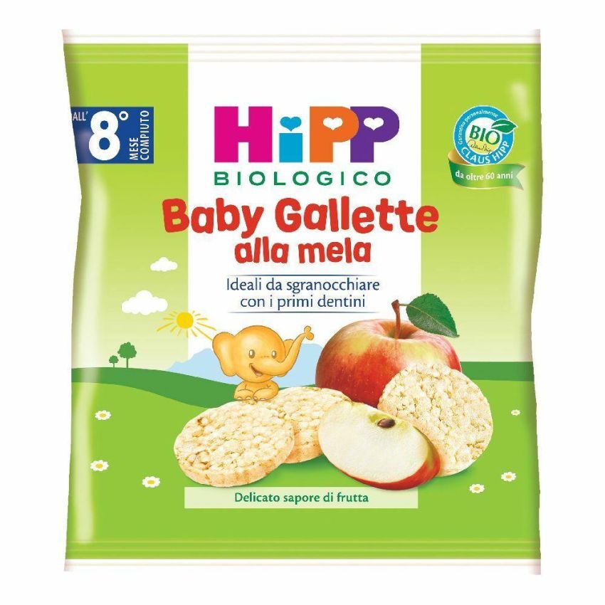 Hipp Bio Gallette per Bambini al Gusto di Mela, Biologiche, 30g