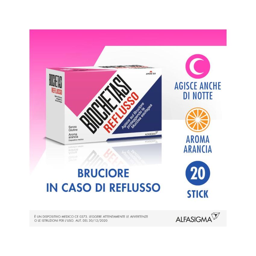 Biochetasi Arancia Sollievo da Reflusso - 20 Stick