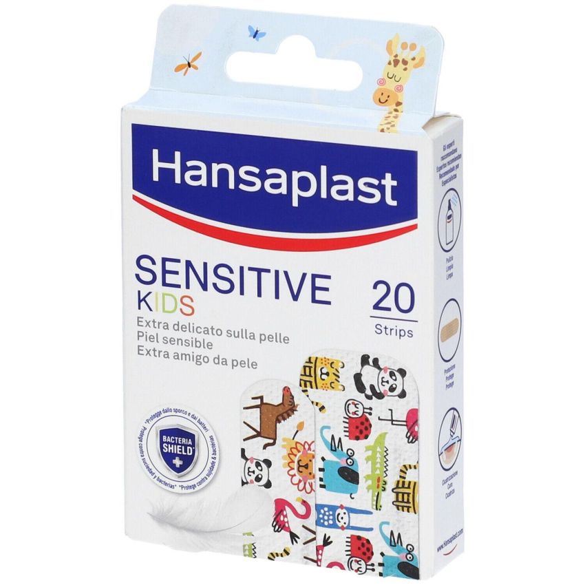 Hansaplast Kids Sensitive: Cerotti Assortiti con Immagini di Animali, 20 Pezzi