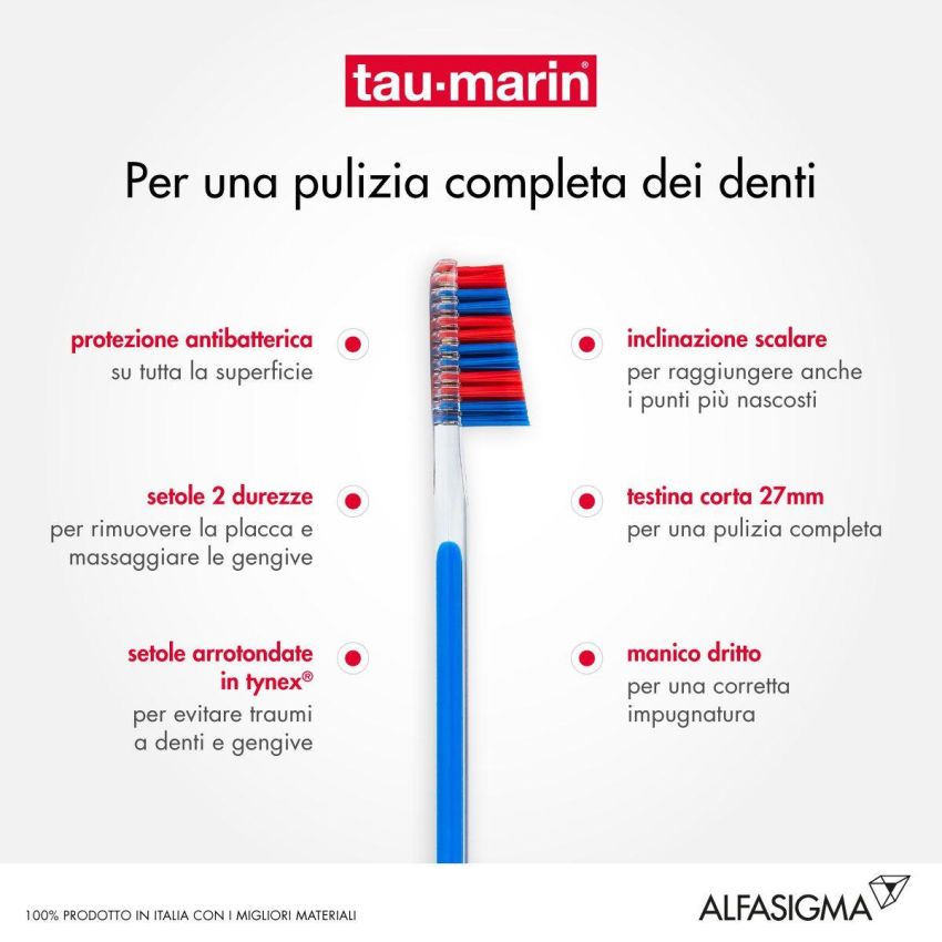 Taumarin Professional Spazzolino Duro 27 con Protezione Antibatterica