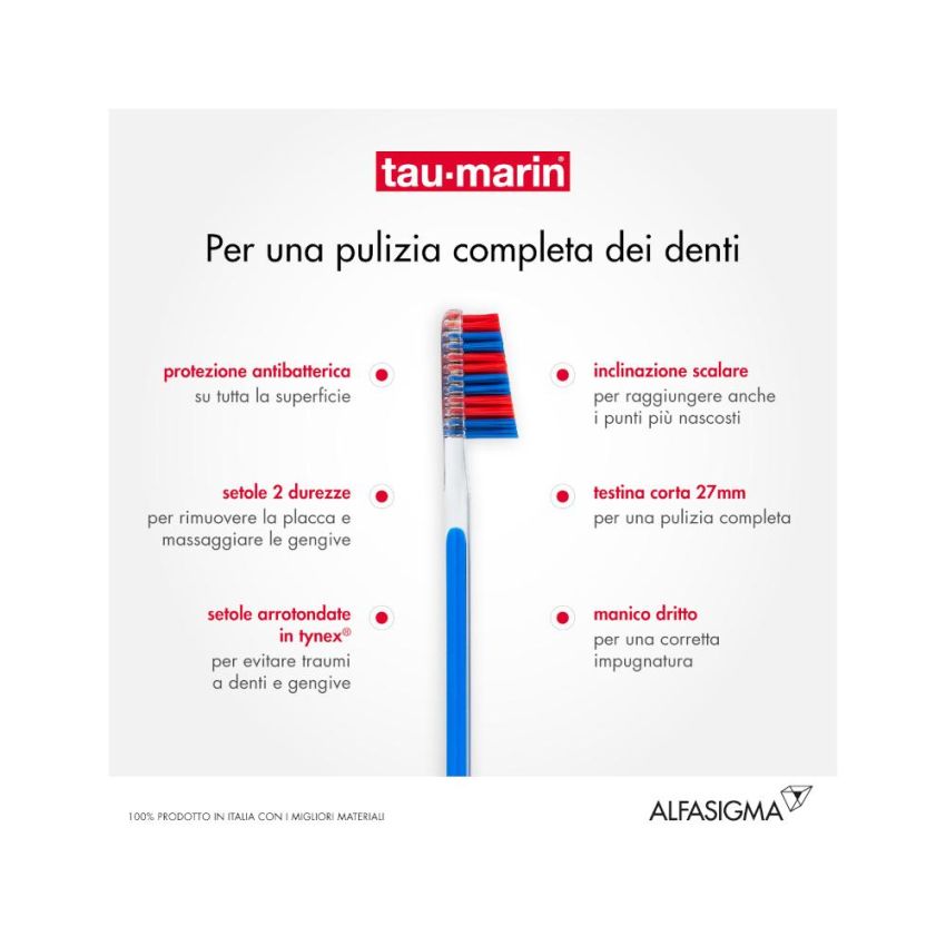 Taumarin Professional Spazzolino Duro 27 con Protezione Antibatterica