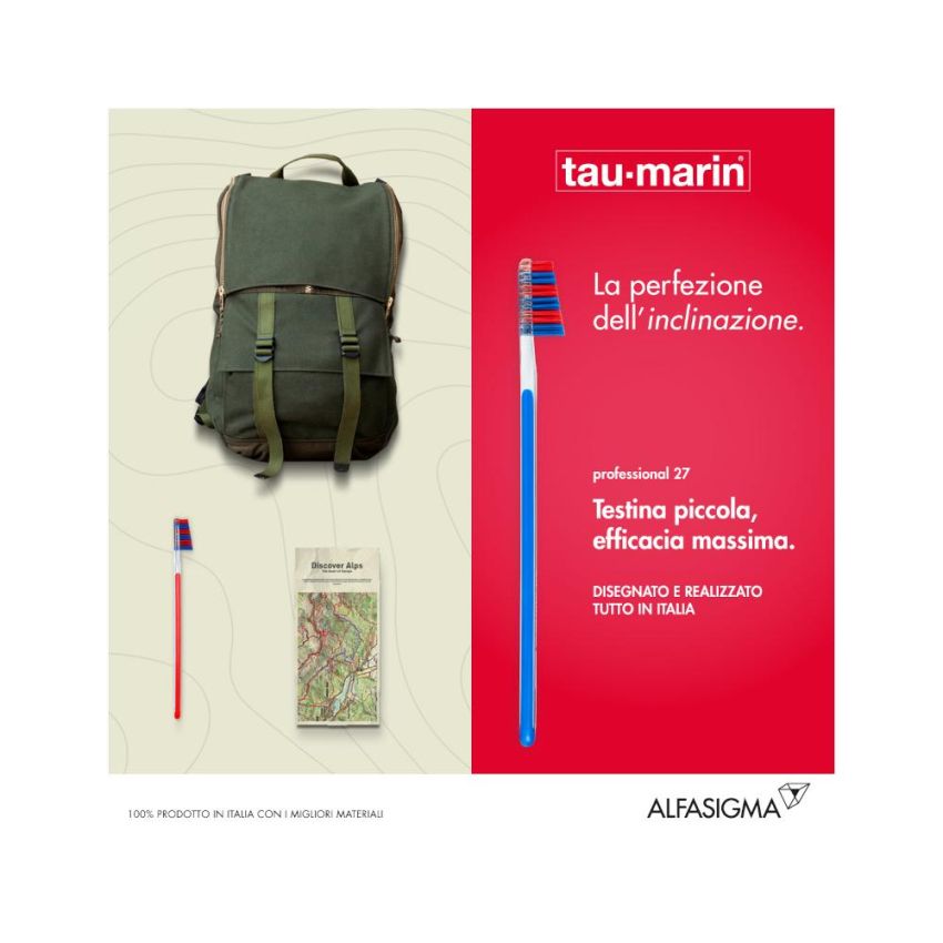 Taumarin Professional Spazzolino Duro 27 con Protezione Antibatterica
