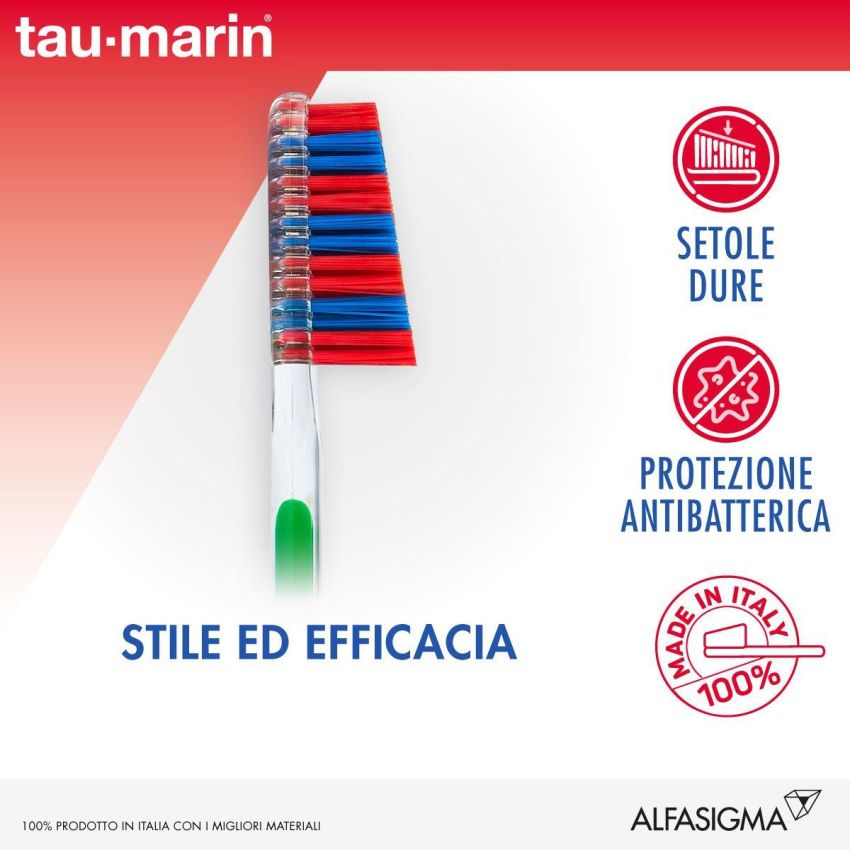 Spazzolino Taumarin Duro Scalare 33 con Protezione Antibatterica