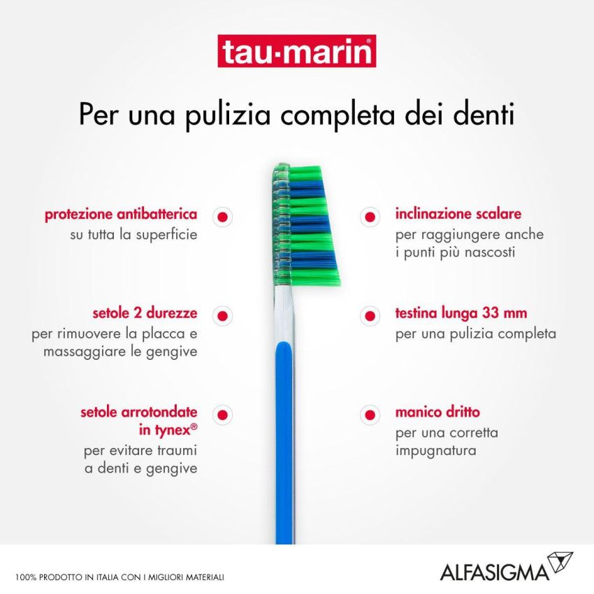 Taumarin Spazzolino Medio con Effetto Antibatterico
