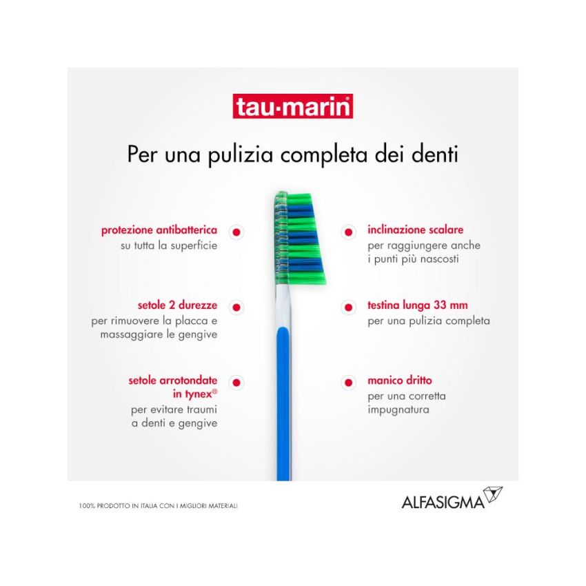 Taumarin Spazzolino Medio con Effetto Antibatterico