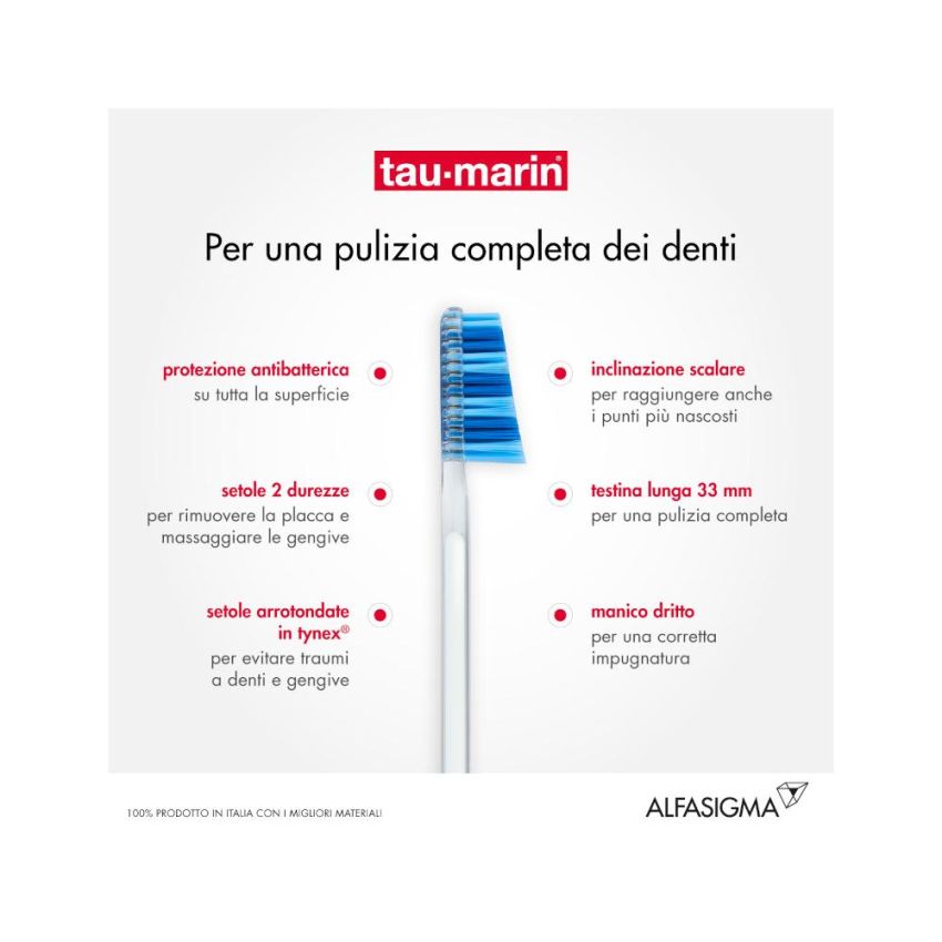 Taumarin Spazzolino Morbido Scalare 33 con Protezione Antibatterica