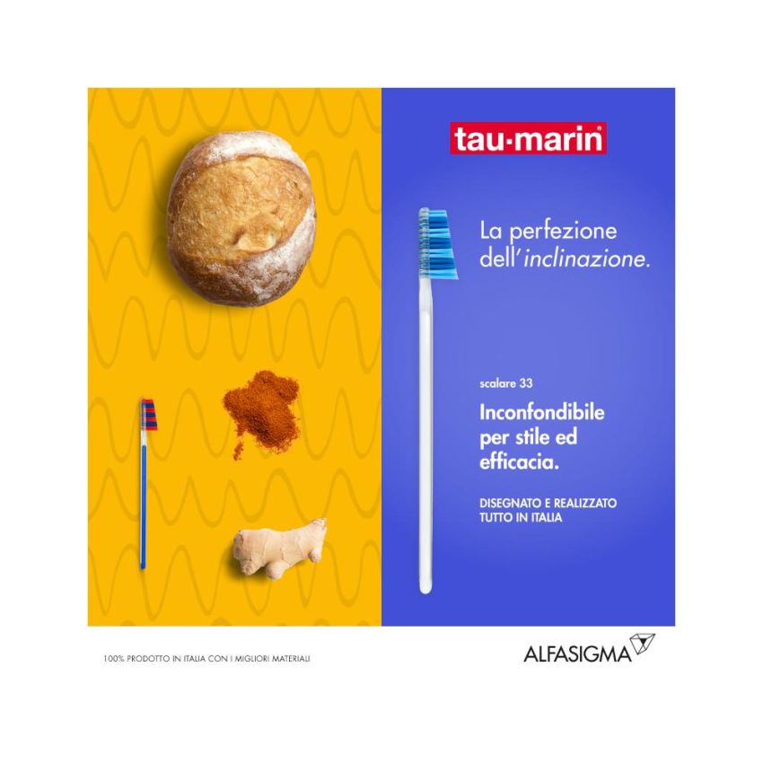 Taumarin Spazzolino Morbido Scalare 33 con Protezione Antibatterica