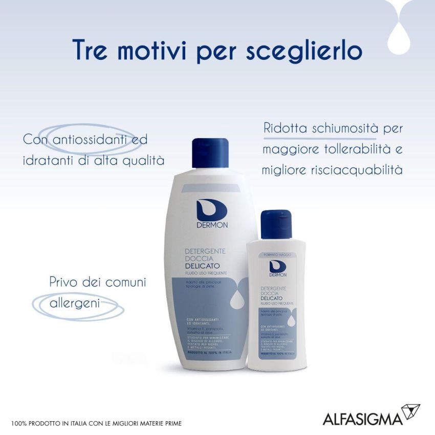 Dermon Detergente Delicato per Doccia ad Uso Frequente - 100ml