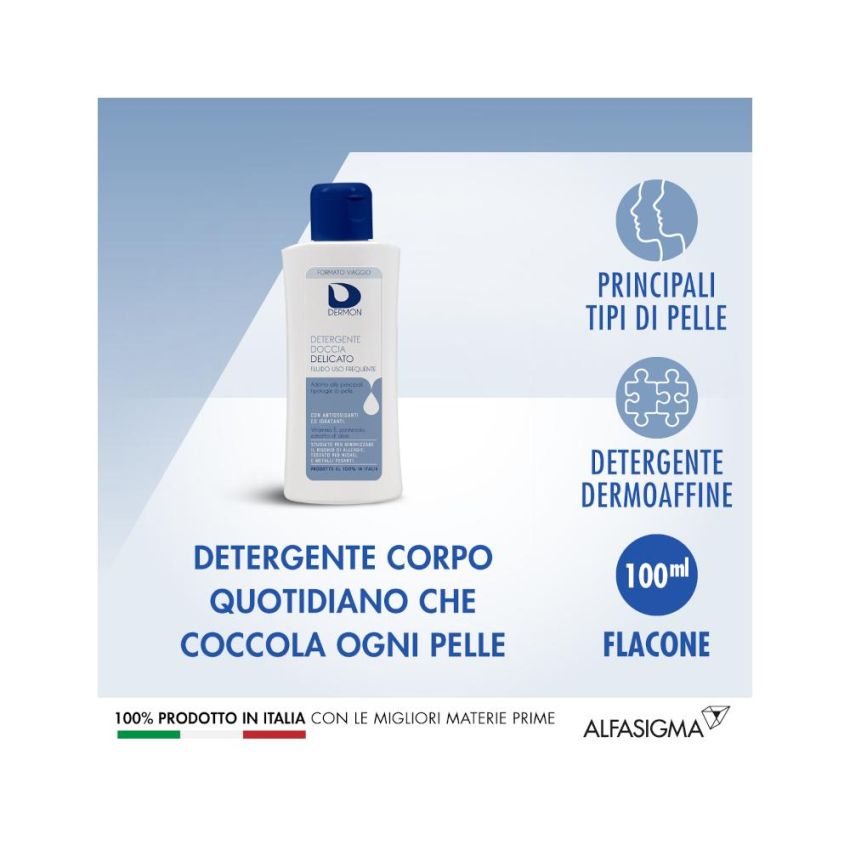 Dermon Detergente Delicato per Doccia ad Uso Frequente - 100ml