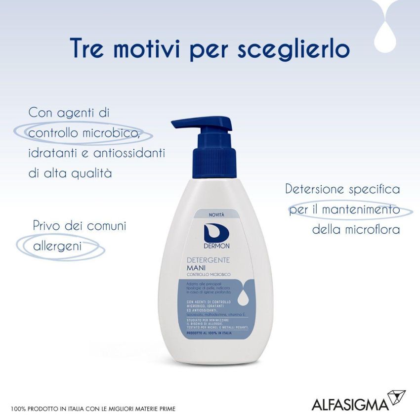 Dermon Detergente Mani Antimicrobico 200ml