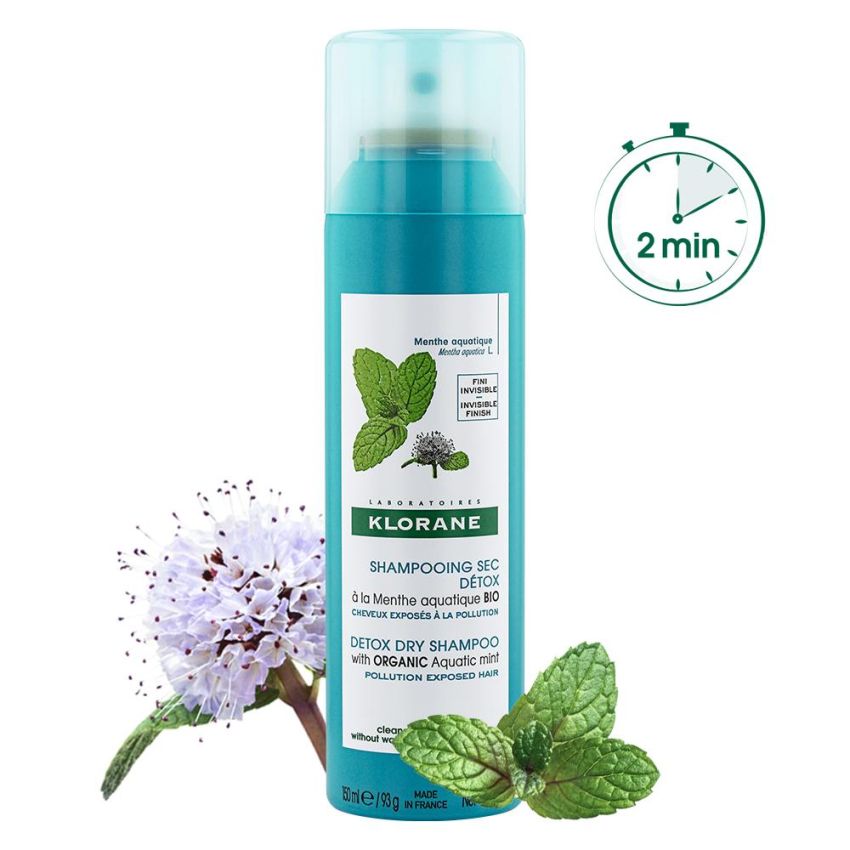 Klorane Shampoo Secco alla Menta Acquatica - 150ml