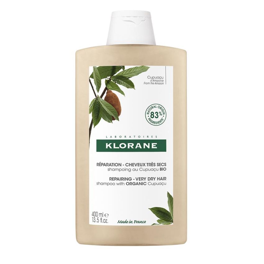 Shampoo Klorane con Burro di Cupuaù per Capelli Secchi e Danneggiati, 400ml