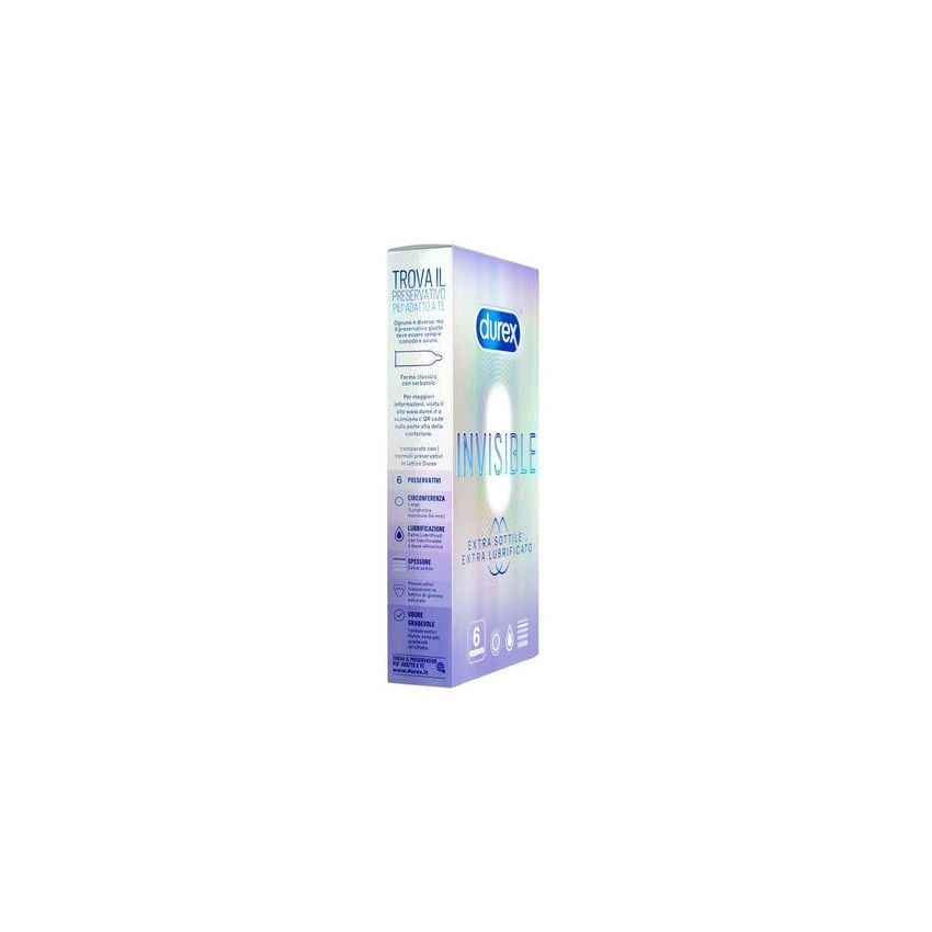 Durex Invisible Extra Lubricated 6 Condoms Pack