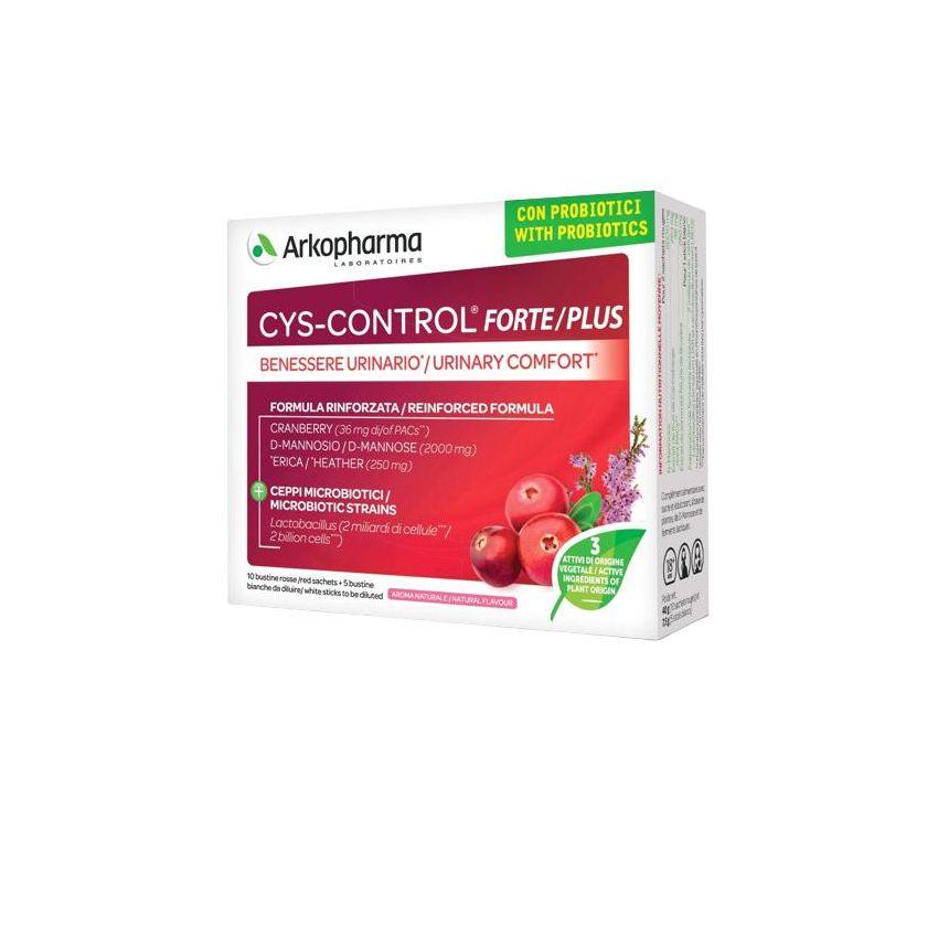 Arkopharma Cys Control Forte - Probiotici Potenziati, 15 Bustine