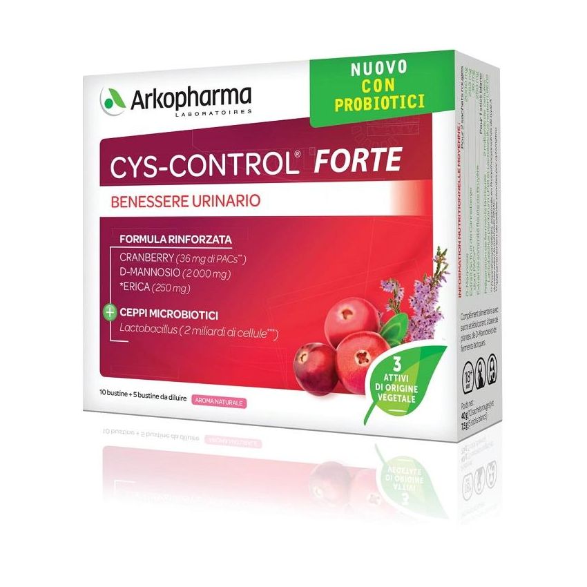 Arkopharma Cys Control Forte - Probiotici Potenziati, 15 Bustine