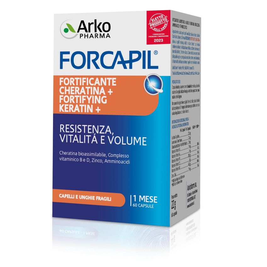 Arkopharma Forcapil Fortificante con Cheratina - 60 Compresse