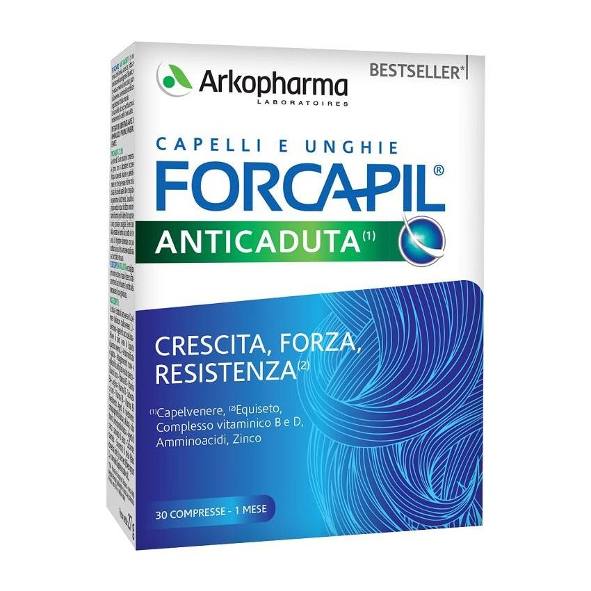 Arkopharma Forcapil Anti-Caduta - Trattamento Intensivo per Capelli, 30 Compresse