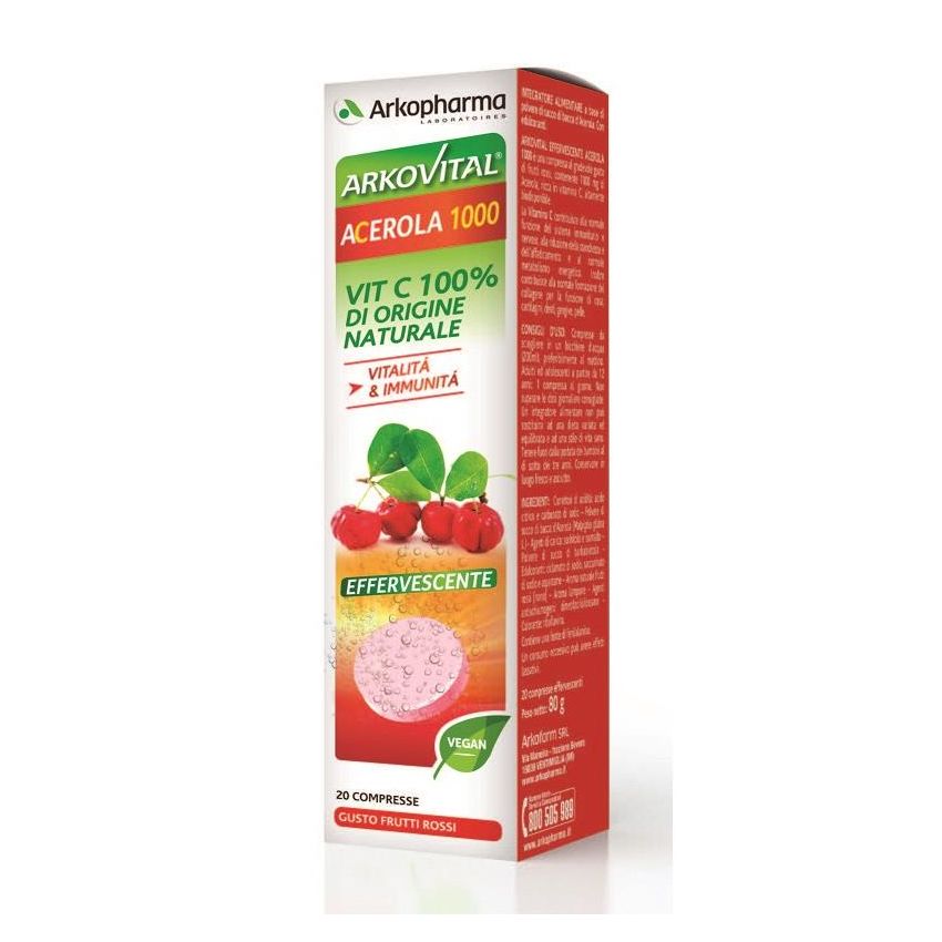 Arkopharma Arkovital Compresse Effervescenti Acerola 1000 - 20 Compresse
