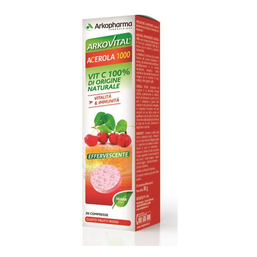 Arkopharma Arkovital Compresse Effervescenti Acerola 1000 - 20 Compresse