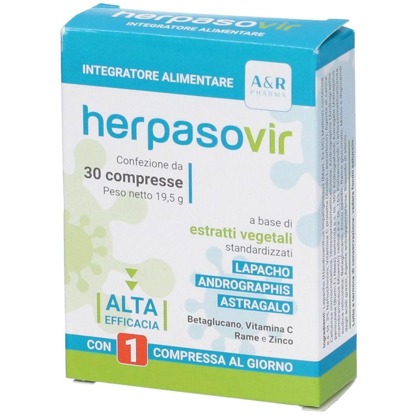 Herpasovir Trattamento Antivirale - Confezione da 30 Compresse