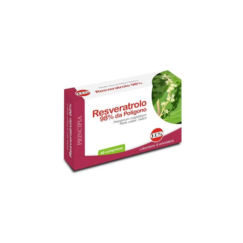 Kos Resveratrol 98% Supplemento in 60 Compresse