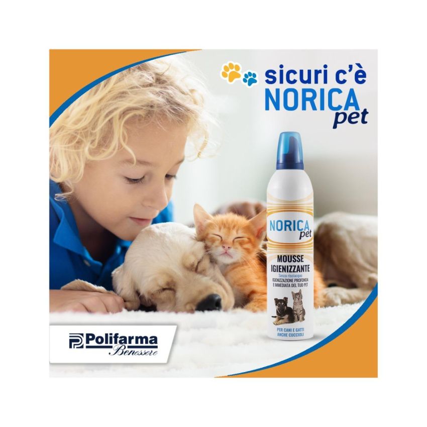 Mousse Igienizzante Norica Pet per Cani e Gatti, 400ml