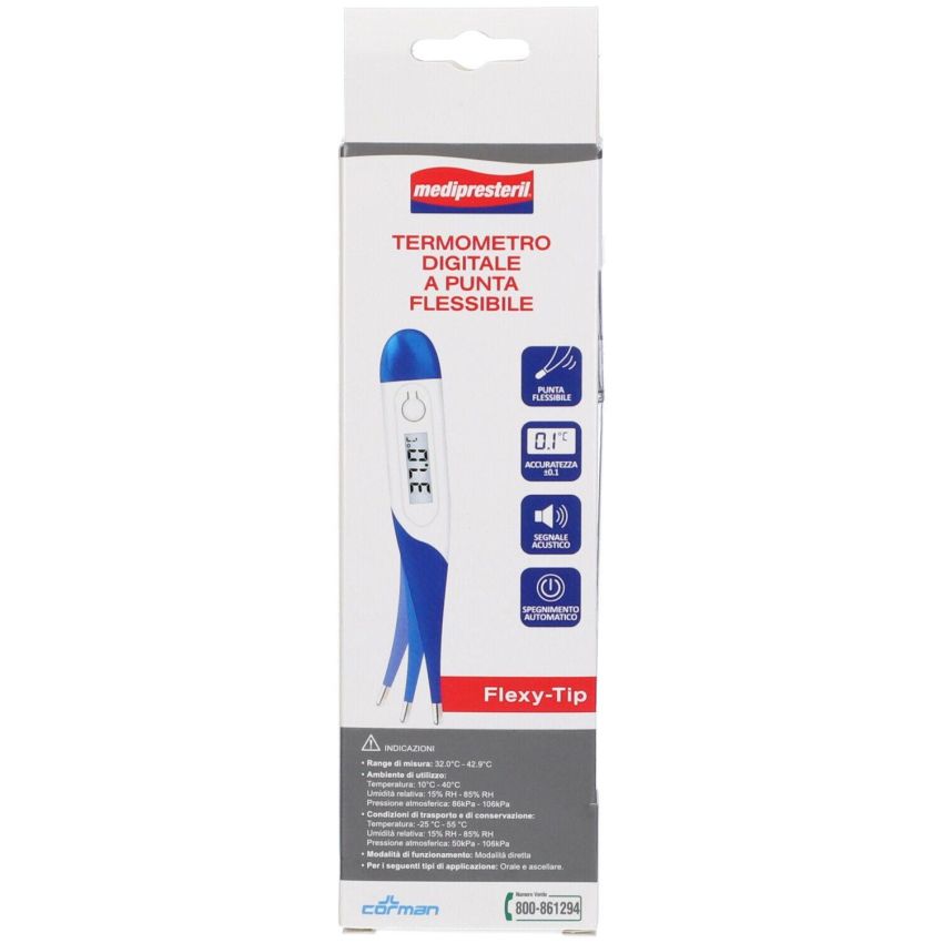 Termometro Digitale Medipresteril con Punta Flessibile Flexy Tip