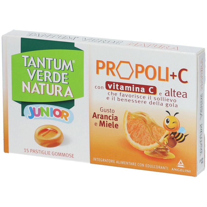 Tantum Verde Natura - Pastiglie per Bambini con Propoli e Vitamina C - 15 Compresse