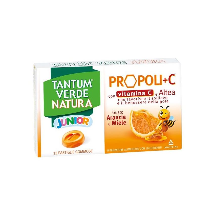 Tantum Verde Natura - Pastiglie per Bambini con Propoli e Vitamina C - 15 Compresse