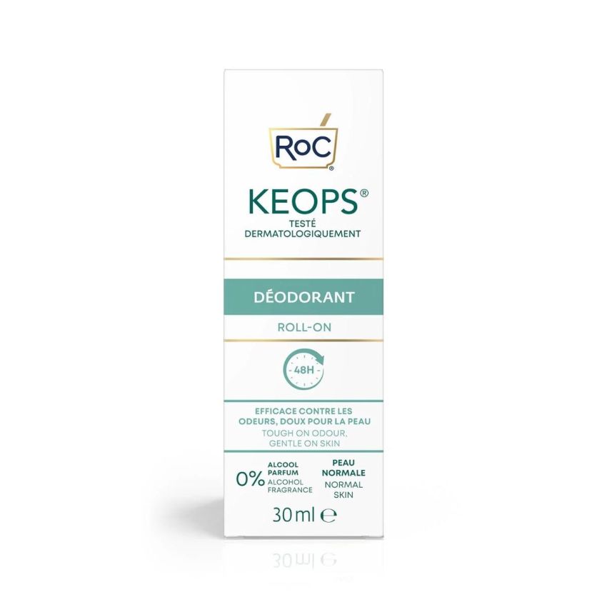Roc Keops Deodorante Roll-On per Pelle Normale, 30ml