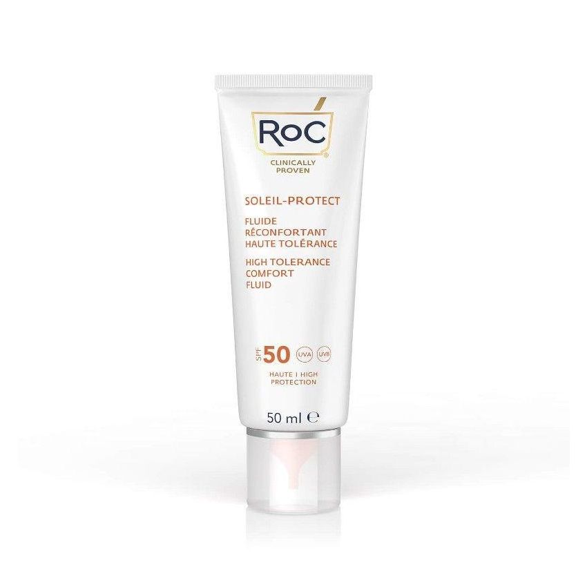 Roc Elevata Tollerabilità - Fluido Solare per Viso SPF50, 50ml