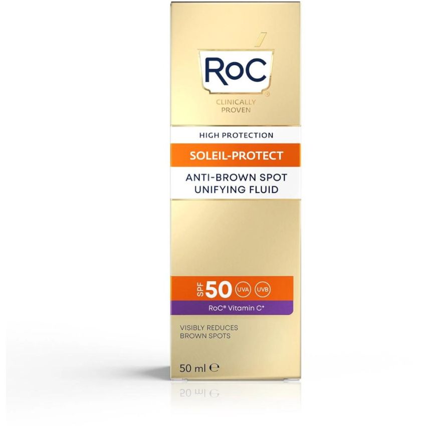 Roc Crema Solare Viso Anti-Macchie SPF50+ Uniformante, 50ml