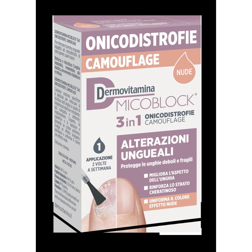 Dermovitamina Micoblock 3-in-1 Camouflage per Onicodistrofie, 8ml